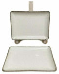 Serveerimistaldrik Hermia, 24 cm x 7 cm x 2.5 cm, valge v., portselan