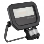 Prožektor liikumisanduriga, seinakinnitus Ledvance, 10 W, 1200 lm, 4000 &deg;K, IP65, must v.