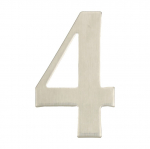 Uksenumber Haushalt SS-4, 6.2 cm x 3.5 cm, roostevaba teras, roostevaba teras