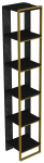 P&otilde;randariiul Kalune Design Polka 875ZNA3652, kuldne v./must v., 32.2 cm x 31.2 cm x 32.2 cm