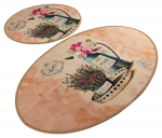 Vannitoamattide komplekt Foutastic Monder 359CHL2344, mitmev&auml;rviline, 100 cm x 60 cm