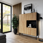 Vitriinkapp Lanzzi SF-LAN-A-WIT120, pruun v./must v., 40 cm x 120 cm x 150 cm