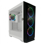 Arvuti korpus LC-Power aming 805BW - Holo-1X, l&auml;bipaistev v./valge v./must v.