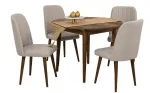 S&ouml;&ouml;gitoa komplekt Kalune Design Vina 1005, kreemjasvalge v./p&auml;hklipuu v.