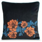 Dekoratiivpadjap&uuml;&uuml;r Premium Emma, tumesinine/tume t&uuml;rkiissinine, 45 cm x 45 cm