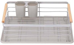 N&otilde;udekuivatusrest Springos KI0136, 42 cm x 31 cm x 13.5 cm, plastik/teras/puit, hall v.