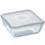 K&uuml;psetusvorm kaanega Pyrex Cook & Freeze, l&auml;bipaistev v./hall v., 15 cm x 15 cm, 0.85 l