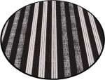 Vannitoa p&otilde;randamatt Foutastic Barcode, valge/must, 80 cm x 80 cm, &Oslash; 80 cm