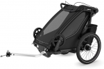 Jalgrattahaagis lastele Thule Chariot Sport 2, pol&uuml;ester/metall, must