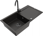 K&ouml;&ouml;givalamu koos kraaniga Mexen Leo, graniit, 50 cm x 90 cm x 19 cm, kuldne/must