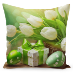 Dekoratiivne padi Mariall, valge v./roheline v., 40 cm x 40 cm