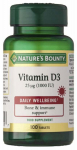 Toidulisand Nature's Bounty Vitamin D3, 100 tk
