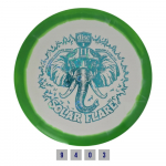 Discgolfi ketas Discmania S-Line FD3 Solar Flare, 21 cm x 21 cm, valge/roheline