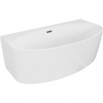 Vann, teisaldatav Mexen Bruna, 149.5 cm x 82.5 cm x 58 cm, ovaalne, valge/metallik must