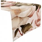 Piklik laudlina ristk&uuml;likukujuline OM01-13, roheline/roosa/pruunikas, 40 x 160 cm