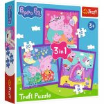 Pusle 3in1 Trefl Peppa Pigs Habits 34893, 19.5 cm x 20 cm, 106 tk, mitmev&auml;rviline