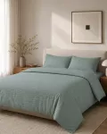 Voodipesukomplekt Domoletti Striped Green, roheline v., 50 x 70 cm, 160 x 200 cm, 3 os.