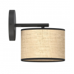 Valgusti seinale Emibig ECO K1, E27, 1 x 15 W, must v./beež v.