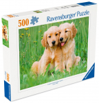 Pusle Ravensburger The Golden Retrievers, 36 cm x 49 cm, 500 tk, mitmev&auml;rviline