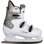 Kahjustatud pakendiga toode. Uisud Nijdam Hardboot Grace Glider, valge v./fuksia (magenta) v./h&otilde;be v., 42