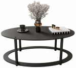 Kohvilaud Kalune Design Hole Ellipse, must v., 38 cm x 60 cm x 40 cm