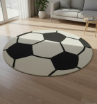 Vaip sise Domoletti BOND KIDS Football, valge v./must v., 120 cm x 120 cm