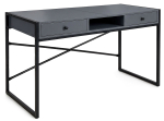 Kirjutuslaud sahtlitega Akord Furniture Factory Elonis, 123 cm x 48 cm, 80.5 cm, grafiit v./must v.