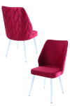 Toolide komplekt Kalune Design Pufi 107BCK1244, matt, valge v./tile red v., 43 cm x 48 cm x 90 cm, 2 tk