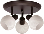 Valgusti lagi Candellux Lighting Grano 98-43207, E14, 3 x 40 W, valge v. / must v.