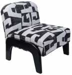 Tugitool Homla Lusento 245731, valge v./must v., 66 cm x 72 cm x 72 cm
