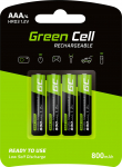 Laetav aku Green Cell GR04, AAA, 800 mAh, 4 tk