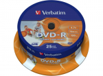 Andmekandja Verbatim DVD-R Printable, 4.7 GB, 25tk