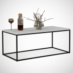 Kohvilaud Kalune Design Cosco, valge v./must v./helehall v., 95 cm x 55 cm x 43 cm