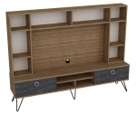 Sektsioonkapp Kalune Design Lorenz 875ZNA3054, must v./p&auml;hklipuu v., 35.2 cm x 180 cm x 135.7 cm