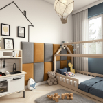 Dekoratiivsed tekstiilist seinapaneelid Quadratta, 100 cm x 180 cm, 3.5 cm, kollane v., 12 tk