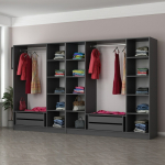 Riidekapp Kalune Design Kale 4942, antratsiit v., 52 cm x 315 cm x 190 cm