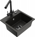 K&ouml;&ouml;givalamu Mexen Milo 6505-75-671600-70-B, graniit, 43.5 cm x 41 cm x 17.1 cm, kuldne/must