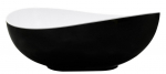 Vann, teisaldatav Besco Siya B&W, 100 cm x 172 cm x 63 cm, ovaalne, valge/must