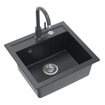 K&ouml;&ouml;givalamu Quadron Johnny 110, graniit, 50 cm x 47 cm x 18.5 cm, must v.