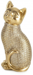 Dekoratiivne kujuke Haris Cat, kuldne v., 7 cm x 6 cm x 15 cm