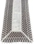Piklik laudlina ristk&uuml;likukujuline G09-03, must v./kreemjasvalge, 40 x 85 cm