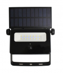 P&auml;ikesepaneeliga prožektor, seinakinnitus CristalRecord Telia, 16 W, 1650 lm, 6500 &deg;K, IP65, must v.