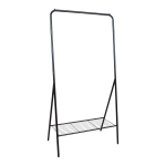 Riidestange Home4you Fergal 76484, 169 cm, must v.