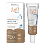 P&auml;ikesekaitsekreem tooted n&auml;ole Floslek Sun Care City BB Toning Sensitive SPF50+, 30 ml