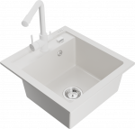 K&ouml;&ouml;givalamu koos kraaniga Mexen Vito, messing/keraamiline/vaik, 52 cm x 49 cm x 21 cm, valge