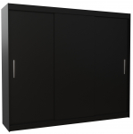 Riidekapp ADRK Antos 250, must v., 58 cm x 250 cm x 215 cm