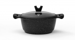 Pott Domoletti Black Marble, 24 cm, 4 l, must v.