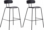 Toolide komplekt Beliani Sibley, matt, must v., 52 cm x 53 cm x 95 cm, 2 tk