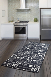Koridorivaip Conceptum Hypnose Hot Black, mitmev&auml;rviline, 300 cm x 80 cm
