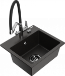 K&ouml;&ouml;givalamu koos kraaniga Mexen Milo, vaik/graniit, 43.5 cm x 41 cm x 17.1 cm, kuldne/must